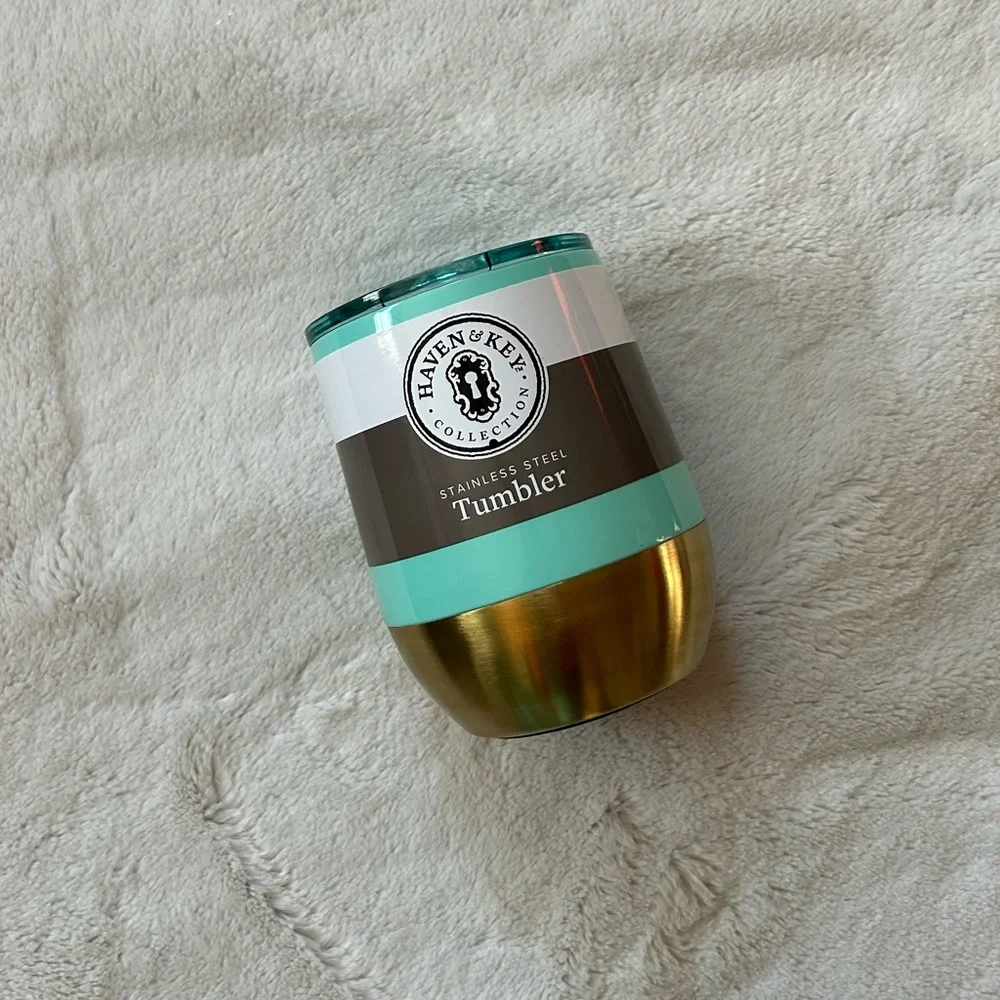 NEW Haven & Key Mint Blue & Copper Tumbler - Picture 2 of 8